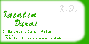 katalin durai business card